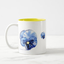 Blue Pansy, Blue Pansy, Blue Pansy, Blue Pansy,... Coffee Mugs