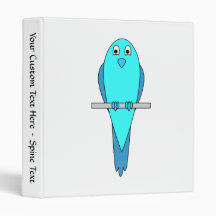 Blue Parakeet Bird Binders