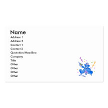 Blue Party Bear Business Card