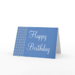 blue pattern Happy Birthday Card
