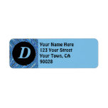 blue pattern monogram