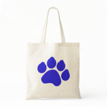 Blue Paw Print Bag