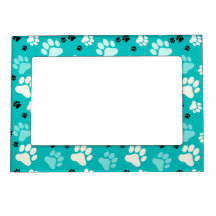 Blue Paw Print Magnetic Frames