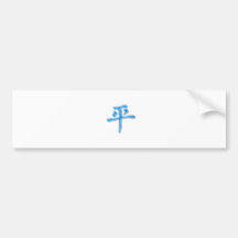 blue PEACE Bumper Stickers