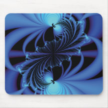 Blue Peace Fractal Mouse Pad