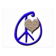 Blue Peace, Heart Postcards