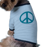 Blue Peace Sign Products Doggie Tee Shirt