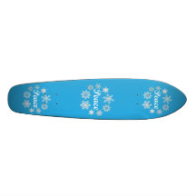 Blue Peace Snowflakes Skateboard Decks