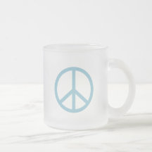Blue Peace Symbol Mug