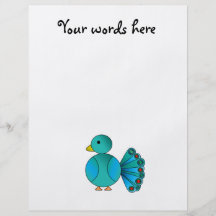 Blue peacock full color flyer