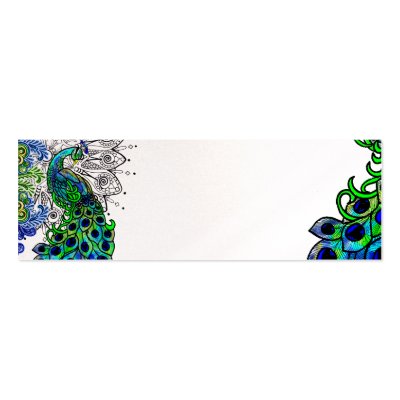 Blue Peacock Profile Card Business Card Template by BAbdoyan