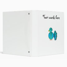 Blue peacock vinyl binder