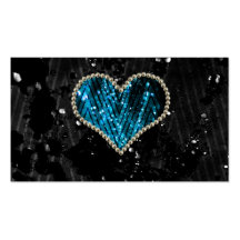 Blue Pearl Heart Business Card