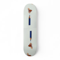 Blue pencil custom skate board