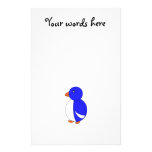 Blue penguin custom stationery