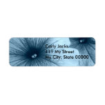 Blue Petunias Return Address Label labels