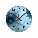 Blue Petunias wall clocks