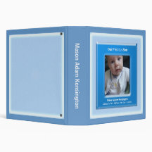 Blue Photo Frame Baby Boy Photo Album Binder