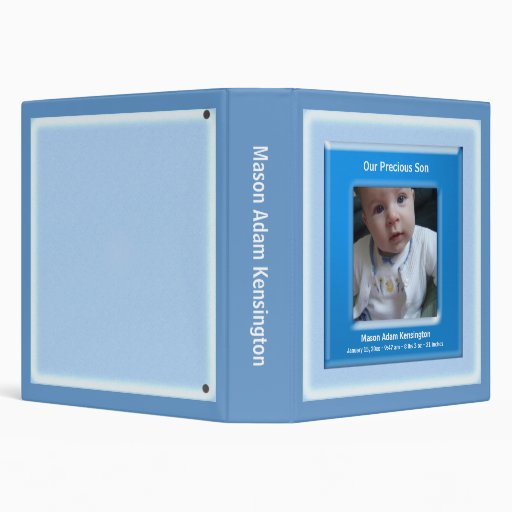 Blue Photo Frame Baby Boy Photo Album Binder