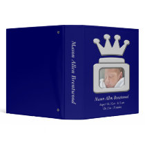 Blue Photo Frame Prince Crown Photo Album Vinyl Binder