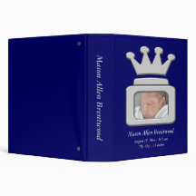 Blue Photo Frame Prince Crown Photo Album Vinyl Binder