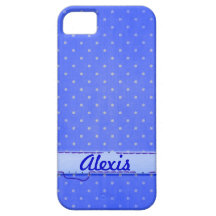 Blue Pin Dots iPhone 5 Cases