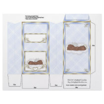 Blue Pinch Box Party Favours. African American Bab