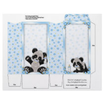 Blue Pinch Box Party Favours Panda bear Baby Showe