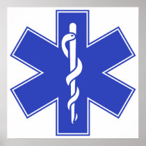 Blue Pink Aqua Baby Hot  Nurse EMS Star of Life
