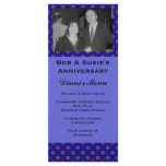 Blue pink Circles Menu Personalized Rack Card