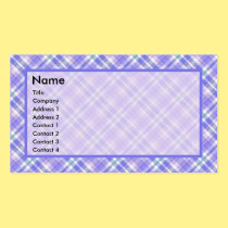 Blue, Pink & Green Plaid Business Cards business cards