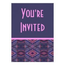 blue pink invitations