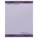 blue pink personalized letterhead