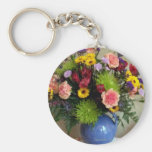 Blue Pitcher Flowers Key Chains