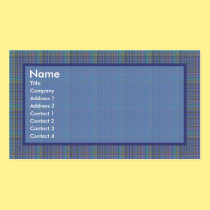 Blue Plaid Business Cards business cards