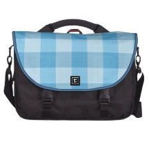 blue plaid computer laptop bag