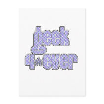 Blue Plaid Geek 4ever Postcards