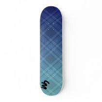 blue plaid skateboard deck