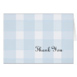 Blue Plaid Thank You Greeting Cards
