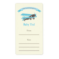 Blue Plane Bookplate