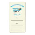 Blue Plane Bookplate Personalised Shipping Labels