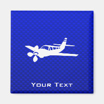 Blue Plane Fridge Magnets