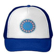 Blue Plastic Mesh Hats