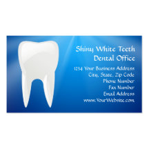 Blue Plunge Dental or Dentist Office Business Cards