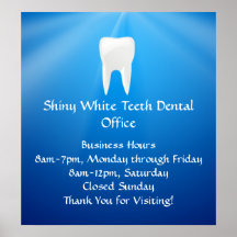 Blue Plunge Dental or Dentist Office Posters