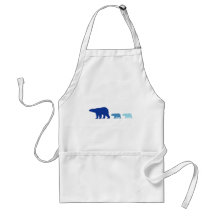 Blue Polar Bear Aprons