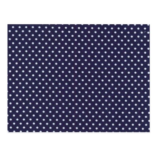 Blue Polka Dot Pattern Print Post Cards