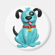 Blue Pooch Magnets