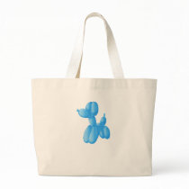 Blue Poodle Tote Bags
