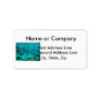 Blue pool of cichlids swimming around design custom address label